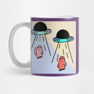 Ghosts being lifted into spaceship #1b Mug